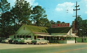 1956 Elmo's Restaurant Air Conditioned Bar Kingsland Georgia GA Posted Postcard