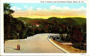 Viaduct Davis-Elkins College Elkins West Virginia Postcard