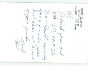 Pre-1980 RADIO CARD - CB HAM OR QSL Billings Montana MT AH2858