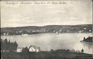 Boylston Nova Scotia NS Panoramic View c1910 Vintage Postcard