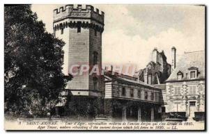 Postcard Old Saint Aignan Tower & # 39Agar