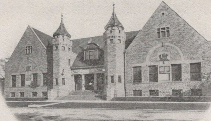 Sandusky OH Carnegie Library Evening Star Journal Advert c1905 postcard H191 