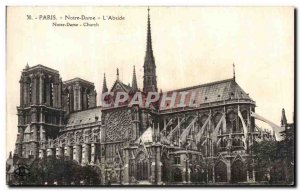 Old Postcard Paris Notre Dame Notre Dame The Apse