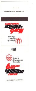 Olympic Lottery Canada,  Matchbook Cover