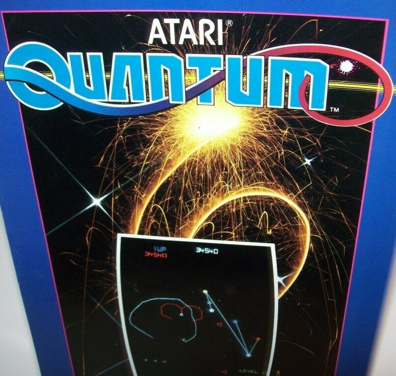 Quantum Arcade FLYER 1982 Original Atari Vintage Video Game Space Age Art Sheet