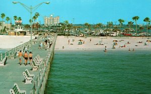 Vintage Postcard Clearwater Beaches Big Pier 60 Finest Fishing Piers Florida