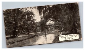 Vintage 1912 Postcard Hershey Park Rustic Bridge Hershey Chocolate Co, PA