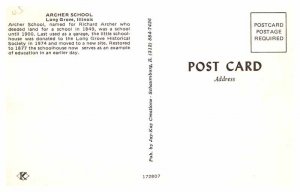 Postcard SCHOOL SCENE Long Grove Illinois IL AR9704