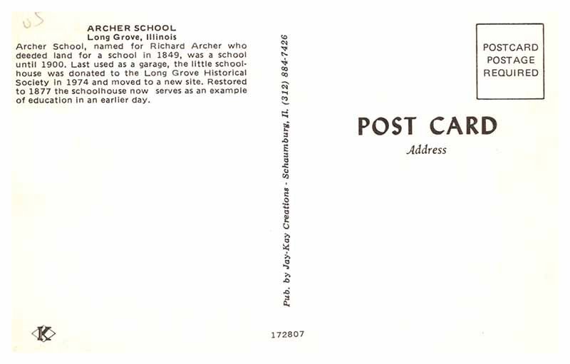 Postcard SCHOOL SCENE Long Grove Illinois IL AR9704