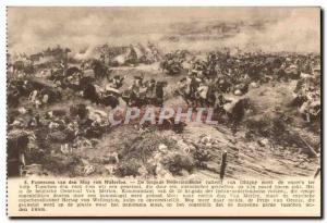 Old Postcard Panorama van den Slag van Waterloo De Nederlandsche brigade Ruit...