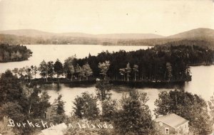 Burkehaven Islands Sunapee Lake N.H. Real Photo c.1923 RPPC Postcard / 2R4-46