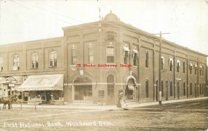 OK, Woodward, Oklahoma, RPPC, First National Bank Building, 1911 PM, Photo