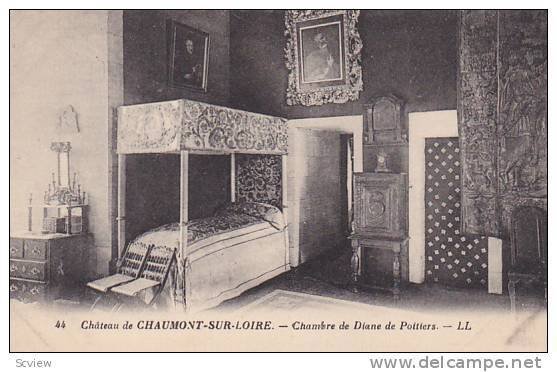 Chambre De Diane De Poitiers, Chateau De Chaumont-Sur-Loire (Loir et Cher), F...