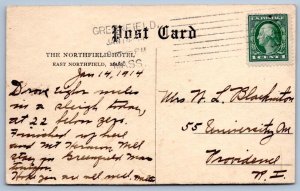 1914 THE NORTHFIELD HOTEL MASSACHUSETTS ANTIQUE POSTCARD*22 DEGREES BELOW ZERO