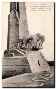 Old Postcard Etretat Monument Nungessser coli and Work of & # 39Architecte Lo...