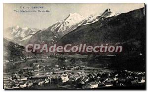 Postcard Old Laruns Vue Generale And The Pic Du Ger