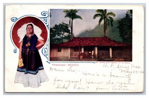 Matron and Her Home Tehuantepec Mexico 1907 UDB Postcard V20