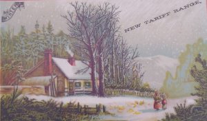 1800s Brattleboro VT White & Galvin's New Tariff Range Stove Trade Card