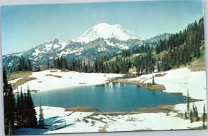 postcard Mt. Rainier - view from summit of Chinook Pass
