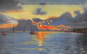 Where the Sun Rises and Sets in the Sea Key West, Florida