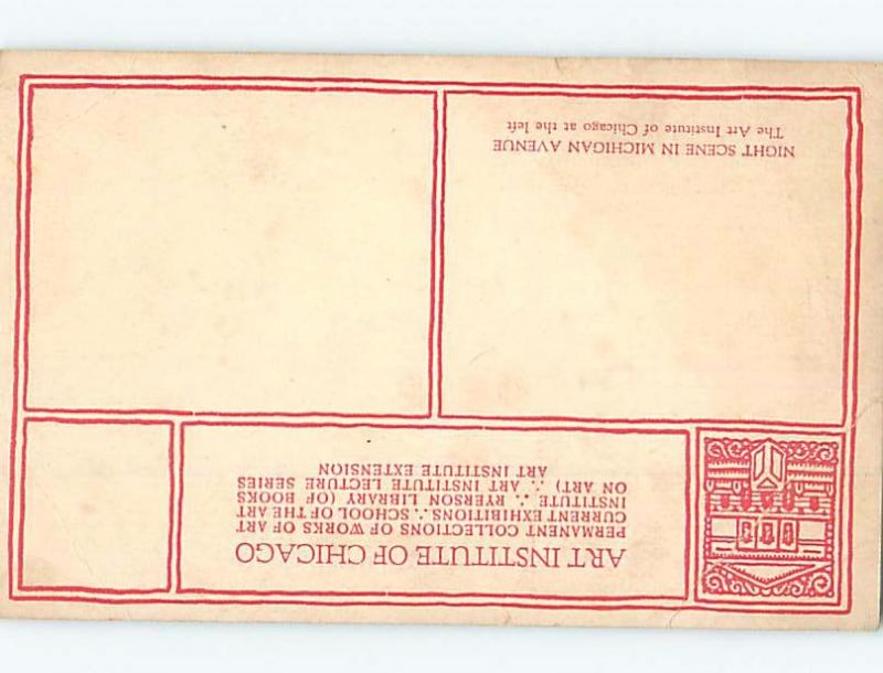 Divided-Back MICHIGAN AVENUE AT NIGHT Chicago Illinois IL ho8981