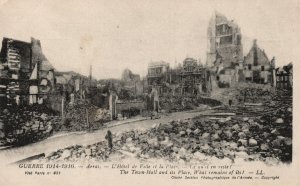 Vintage Postcard Guerre Arras The Town Hall And Its Place Paris France