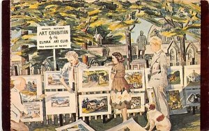 Art Exhibition Elmira, New York Postcard