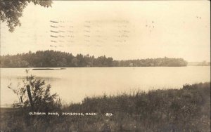 Pembroke Massachusetts MA Oldham Pond Eastern Illus RPPC Vintage Postcard