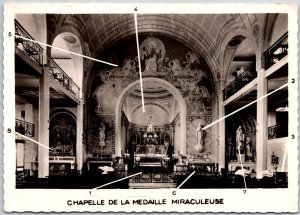 1955 Chapelle De La Medaille Miraculeuse France Real Photo RPPC Posted Postcard