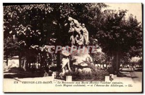 Old Postcard Thonon Les Bains The War memorial and the Avenue des Allobroges ...