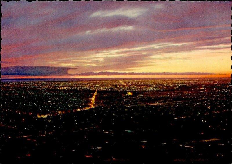 JD0007 australia adelaide general view frommount osmond sunset light