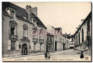 Old Postcard Bank Etampes Poitiers Diane House Museum Caisse d & # 39Epargne