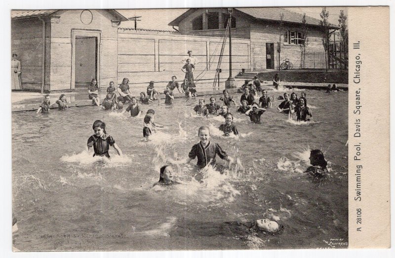 Chicago, Ill, Swimming Pool, Davis Square