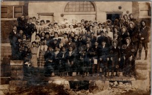 Ft Loramie Ohio Houston Special School and Students Mansfield Photo Postcard W20