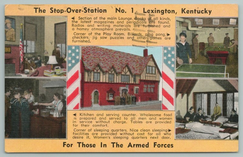 Lexington Kentucky~Station~Main Lounge~Sleeping Facilities~Vintage Postcard