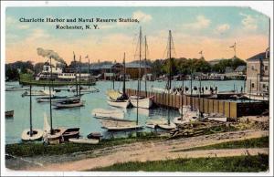 Charlotte Harbor & Naval Reserve Station, Rochester NY (corner missing)