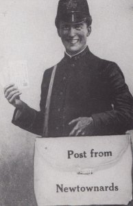Post From Newtownards Irish Postman Reproduction Advertising Postcard