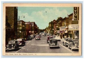 1950 Movie Theatre, Wine Shop North Bay Ontario Canada Posted Postcard