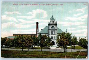 Omaha Nebraska Postcard Minna Lusa Station Water Works Exterior Building c1908