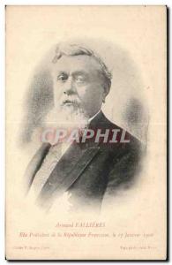 Postcard Old Armand Fallieres President of the republic Policy