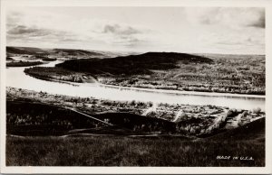 Peace River Alberta Birdseye Real Photo Postcard E90