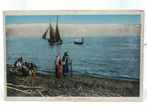 Palestine La Mer Morte The Dead Sea Vintage Antique Postcard c1910