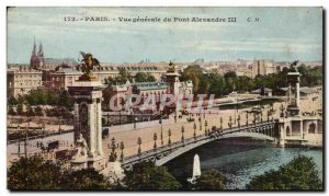 Postcard Old Paris Vue Generale Du Pont Alexandre III