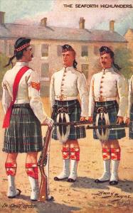 Raphael Tuck # 9885 Harry Payne The Seaforth Highlanders In Drill order PC