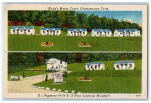 c1930's Webb's Motor Court Chattanooga Tennessee TN Multiview Vintage Postcard