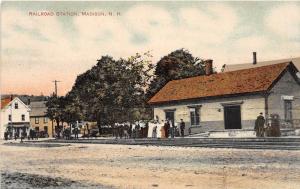 E8/ Madison New Hampshire Postcard 1908 Railroad Depot 2