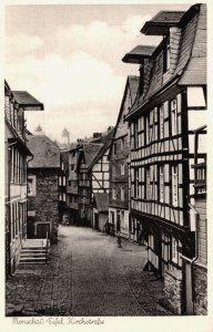 Germany Monschau Eifel Kirchstrasse Vintage Postcard C280