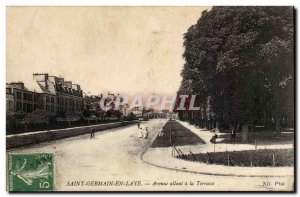 Saint Germain en Laye Old Postcard Avenue up to the terrace