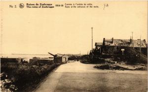 CPA Militaire, Ruines de Zeebrugge - Canon a l'Entree du mole (278284)