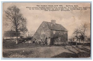 Guilford Connecticut CT Postcard Acadian House Built 1670 c1910 Vintage Unposted
